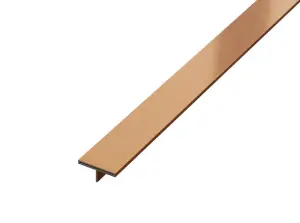 ILCOM decorative profile Ts 15mm x 2700mm x 0.6mm Copper Brushed Stainless Steel