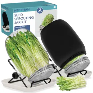 HEFTMAN Seed Sprouting Jar Kit - 2 Pack