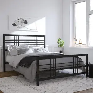 Burbank Metal Bed Black, King Size