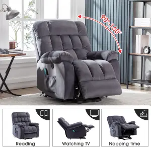 Electric Power Lift Recliner Chair with USB Ports, Massage and Heat