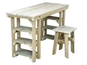 Garden potting table, multi purpose workbench (150cm + chair)