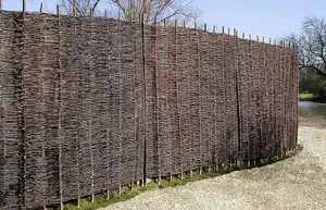 Willow Hurdle Fence Panel Premium Weave Woven Screening  6ft x 3ft