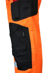 Slim Fit Stretch Hi-Vis Trouser With Removable Holster Pockets And Bottom Loading Knee Pad Pockets