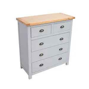 Argenta 5 Drawer Chest of Drawers Brass Cup Handle