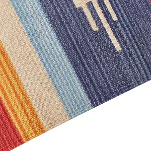 Cotton Kilim Area Rug 140 x 200 cm Multicolour KAMARIS