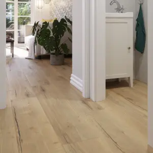 GoodHome Dawnham Wood effect Laminate Flooring Sample