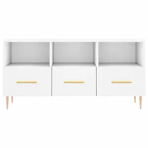 Berkfield TV Cabinet White 102x36x50 cm Engineered Wood