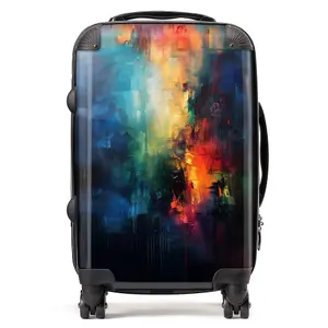 Colourful Chaos: Urban Dreamscape Suitcase - Cabin