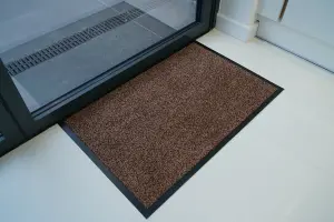 Non Slip Absorbent Dirt Trapper Rubber Edged Door Mats Gold 60x90 cm