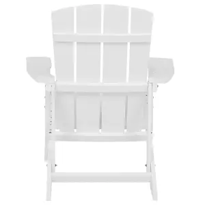 Beliani Retro Garden Chair ADIRONDACK White