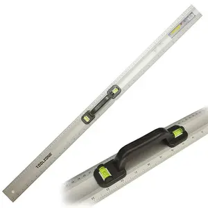 1m Aluminium Metal Spirit Level Long Ruler with Handle DIY Measuring Tool Rule