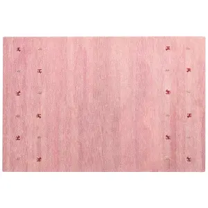 Wool Gabbeh Area Rug 200 x 300 cm Pink YULAFI