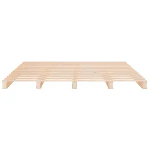 Berkfield Bed Frame 140x200 cm Solid Wood Pine