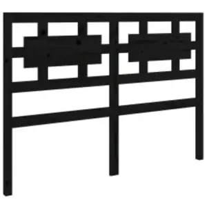 Berkfield Bed Frame Black Solid Wood 140x200 cm