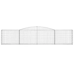 Berkfield Arched Gabion Baskets 20 pcs 400x30x80/100 cm Galvanised Iron