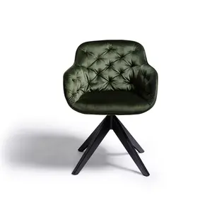 Kensington Upholstered Dining Chair Green Velvet