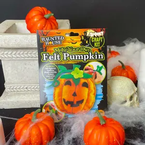 Halloween Pumpkin Craft Kit Fun Felt Activity for Kids Patries Themed Orange