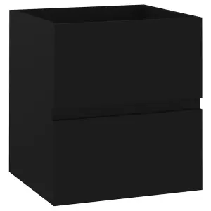 Berkfield Sink Cabinet Black 41x38.5x45 cm Engineered Wood