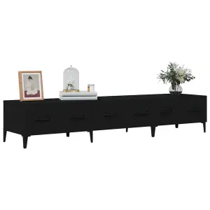 Berkfield TV Cabinet Black 150x34,5x30 cm Engineered Wood