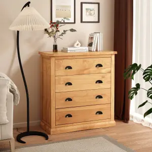 Lucca 4 Drawer Chest of Drawers Brass Cup Handle