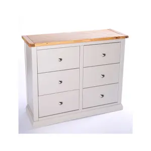 Loreo 6 Drawer Chest of Drawers Chrome Knob