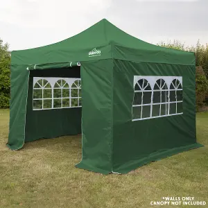 Dellonda Premium Side Walls Doors Windows For Gazebo Marquee Fits 2 x 2m - Green