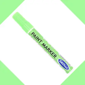 Oil-based Paint Marker Pen Permanent for Tyres Rubber Stone Leather Fabric Plastic Glass (Neon Green)