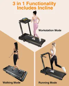 REKA Fitness Home Motorised Treadmill, Incline, FitShow APP, Walk / Run, 12kph