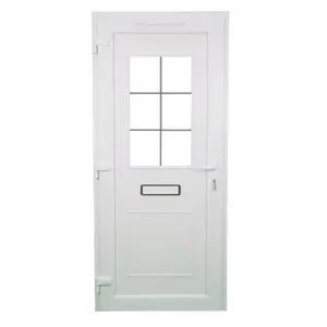 Fortia Mindil Clear Glazed Anthracite RH External Front Door set, (H)2085mm (W)920mm