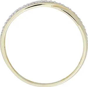 Revere 9Ct Gold 0.05Ct Diamond Crossover Eternity Ring - K