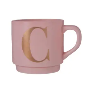 Maison by Premier Signet Pink C Letter Mug