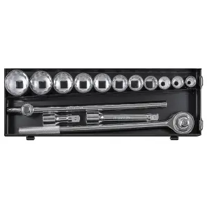 Premier Socket Set 15pc 3/4" Square Drive 12-Point WallDrive Carbon Steel AK2585