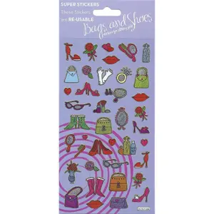 Paper Projects Glitter Bags And Shoes Stickers Multicoloured (One Size)