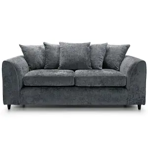 Monaco Chenille Fabric Sofa Set 3 and 2 Seater sofa   Grey