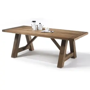 Esstisch York Bassano varnished oak / 76cm H x 220cm W x 100cm D