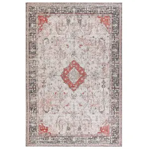 Cotton Area Rug 200 x 300 cm Red and Beige ATTERA