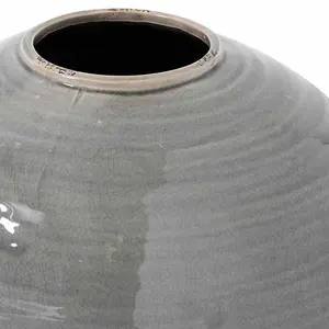 UK Homeliving Garda Grey Glazed Regola Vase