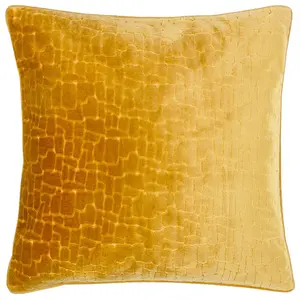 Bloomsbury Geometric Square Throw Cushion Mustard