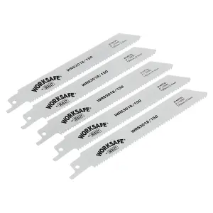 Reciprocating Saw Blade 150mm Length 10tpi Bi Metal Pack of 5 by Ufixt