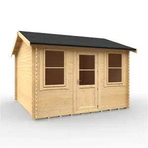 12ft x 8ft (3550mm x 2350mm) Horsforth "The Springfield" 28mm Log Cabin With 2 Opening Window