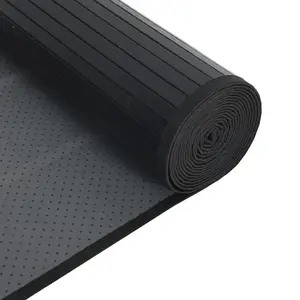 Rug Rectangular Black 60x500 cm Bamboo