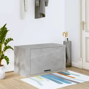 Berkfield Wall-mounted Shoe Cabinet Concrete Grey 70x35x38 cm Engineered Wood