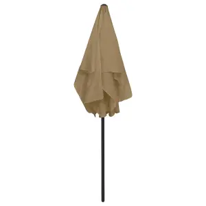 Berkfield Beach Umbrella Taupe 180x120 cm