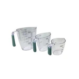 First Choice Measuring Jug Set (Pack of 3) Clear (One Size)