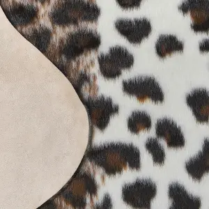 Faux Cowhide Area Rug with Spots 150 x 200 cm Brown and White BOGONG