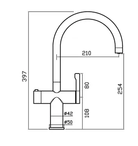 Clearwater Magus 3 C Spout 3in1 Filtered Instant Kettle Kitchen Tap & Cold & Hot Brushed Nickel PVD -  MAE2KBN