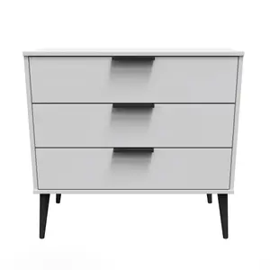 Hong Kong Ready assembled Matt grey 3 Drawer Chest of drawers (H)695mm (W)765mm (D)415mm