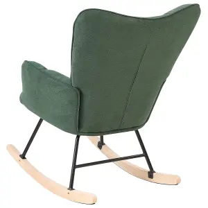 Rocking Chair OULU Fabric Emerald Green