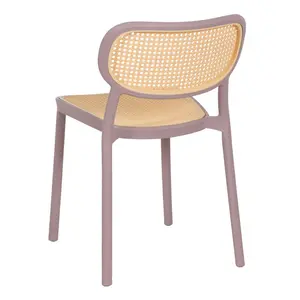 Vernia Stacking Side Chair (Set of 2) Purple