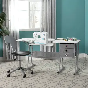 Eclipse Ultra Sewing Machine/ Hobby Table in Grey / White - Sewing Online 13376